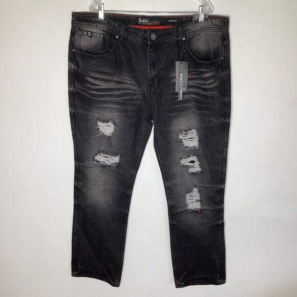 Switch Remarkable Mens Slim Straight Jeans Black Size 42 x 32 NWT - Picture 1 of 12